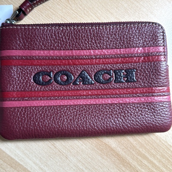 COACH Corner Zip Wristlet with Coach Stripe - Picture 2 of 10
